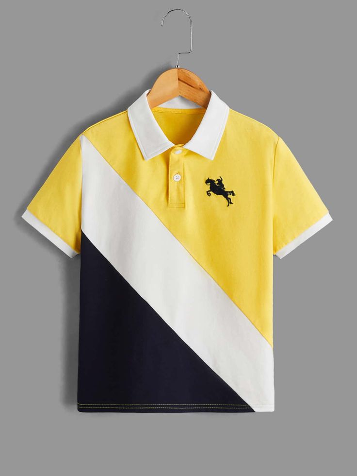 Panelled Polo T-Shirt